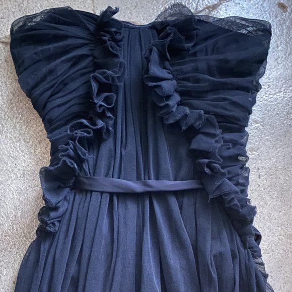 Elizabeth and James Ruched Tulle Mini Dress (M) - Picture 1 of 7